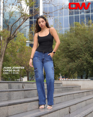 Jeans Jennifer Cargo Blue – Estilo urbano con calce perfecto COD / 1-5125