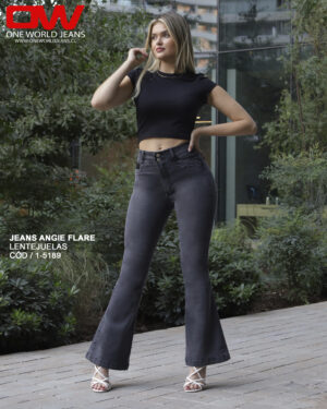 Jeans Angie Flare – Lentejuelas (COD 1-5189)