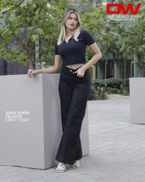 Jeans Kenya Palazzo Negro – Estilo y calce perfecto en todas las tallas COD / 1-5301