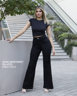 Jeans Ow Monterrey Palazzo Black Lentejuela - SKU 1-5314