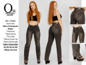 Jeans Mujer OW More Estampado Negro - SKU 1-5131