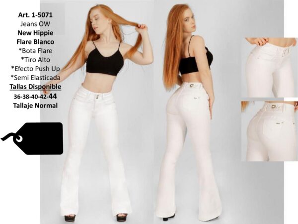 Jeans Mujer OW New Hippie Flare Blanco – SKU 1-5071
