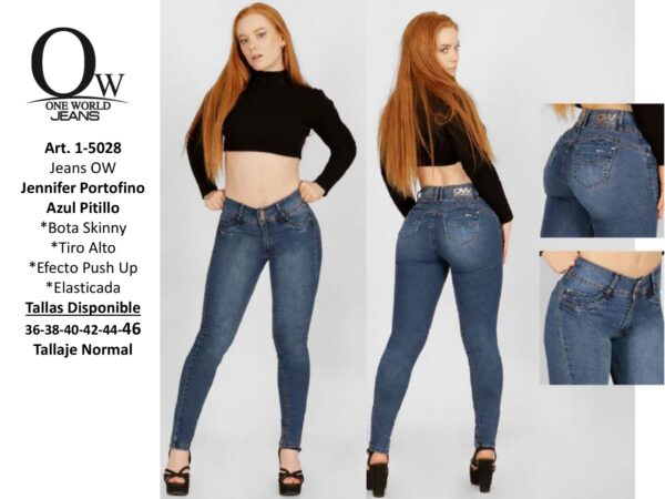 Jeans Mujer OW Jennifer Portofino Azul Pitillo – SKU 1-5028